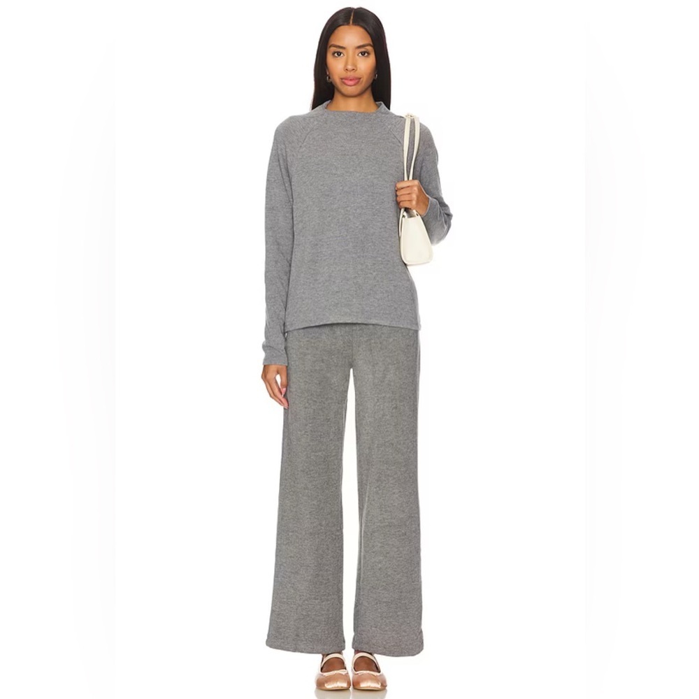 Revolve Bobi Wide Leg Pant in Charcoal - Picture 5 of 9
